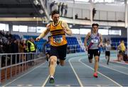 27 January 2019; Conor Morey of Leevale AC, Co. Cork, competing in the Junior Men 200m event during the Irish Life Health Junior and U23 Indoors at AIT International Arena in Athlone, Co. Westmeath. Photo by Sam Barnes/Sportsfile