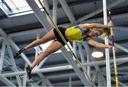 27 January 2019; Clodagh Walsh of Abbey Striders AC, Co.Cork, competing in the Junior Women Pole Vault event during the Irish Life Health Junior and U23 Indoors at AIT International Arena in Athlone, Co. Westmeath. Photo by Sam Barnes/Sportsfile