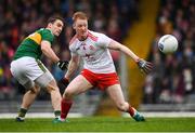 27 January 2019; Hugh Pat McGeary of Tyrone in action against Stephen O'Brien of Kerry during the Allianz Football League Division 1 Round 1 match between Kerry and Tyrone at Fitzgerald Stadium in Killarney, Kerry. Photo by Stephen McCarthy/Sportsfile