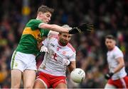 27 January 2019; Tiernan McCann of Tyrone in action against Diarmuid O'Connor of Kerry during the Allianz Football League Division 1 Round 1 match between Kerry and Tyrone at Fitzgerald Stadium in Killarney, Kerry. Photo by Stephen McCarthy/Sportsfile