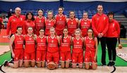 27 January 2019; The Singleton SuperValu Brunell team prior to the Hula Hoops Women’s Division One National Cup Final match between Courtyard Liffey Celtics and Singleton SuperValu Brunell at the National Basketball Arena in Tallaght, Dublin. Photo by Brendan Moran/Sportsfile