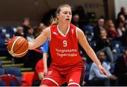 27 January 2019; Danielle O'Leary of Singleton SuperValu Brunell during the Hula Hoops Women’s Division One National Cup Final match between Courtyard Liffey Celtics and Singleton SuperValu Brunell at the National Basketball Arena in Tallaght, Dublin. Photo by Brendan Moran/Sportsfile