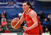 27 January 2019; Tricia Byrne of Singleton SuperValu Brunell during the Hula Hoops Women’s Division One National Cup Final match between Courtyard Liffey Celtics and Singleton SuperValu Brunell at the National Basketball Arena in Tallaght, Dublin. Photo by Brendan Moran/Sportsfile