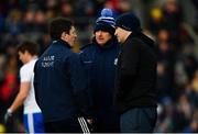 27 January 2019; Monaghan manager Malachy O'Rourke, centre, with selectors Ryan Porter, left, and Colin McAree ahead of the Allianz Football League Division 1 Round 1 match between Monaghan and Dublin at St Tiernach's Park in Clones, Co. Monaghan. Photo by Ramsey Cardy/Sportsfile
