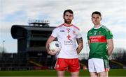 28 January 2019; Ronan MacNamee of Tyrone and Patrick Durcan of Mayo in attendance at the Allianz Football League Media Event at Healy Park in Omagh, Co. Tyrone. Photo by Piaras Ó Mídheach/Sportsfile