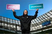 28 January 2019; UEFA EURO 2020 Volunteer Programme Ambassador and former Republic of Ireland Women's International Aine O'Gorman in attendance during the EURO 2020 - 500 Days To Go / Volunteer Programme Launch at Aviva Stadium in Dublin. Photo by David Fitzgerald/Sportsfile
