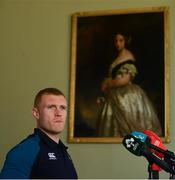 28 January 2019; Keith Earls during an Ireland Rugby press conference at Carton House in Maynooth, Co. Kildare. Photo by Ramsey Cardy/Sportsfile