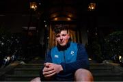 28 January 2019; Josh Wycherley poses for a portrait ahead of an Ireland Rugby Under 20 press conference at the Sandymount Hotel in Dublin. Photo by Ramsey Cardy/Sportsfile