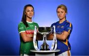 29 January 2019; In attendance at the launch of the 2019 Lidl Ladies National Football Leagues at Croke Park, Dublin, are Niamh Kelly of Mayo, left, and Samantha Lambert of Tipperary. In their fourth year of partnership with the Ladies Gaelic Football Association, Lidl Ireland are proud to announce various new initiatives and programmes to ensure even more participants at every level of the game reap the benefits of the sponsorship during 2019. The first new initiative, which is live as of today, will see Lidl Ireland invest €250,000 in a nationwide schools campaign where 159 post primary schools across the country will receive jerseys and equipment for their teams. Selected schools will then go on to take part in a brand new #SeriousSupport programme delivered by LGFA county level players which aims to show girls the benefits of playing sport both on and off the pitch. To nominate your local LGFA post primary school, simply log on to www.lidl.ie/jerseys today and enter the 10-digit unique code found at the end of your till receipt. Throughout the year Lidl Ireland will continue to run and introduce various new initiatives for the benefit of clubs and schools throughout the country. Photo by Brendan Moran/Sportsfile