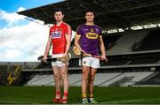 29 January 2019; Seamus Harnedy of Cork and Paul Morris of Wexford during an Allianz Hurling League media event ahead of the Cork and Wexford fixture at Páirc Uí Chaoimh, Co. Cork. Photo by Eóin Noonan/Sportsfile