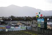 27 January 2019; The Kerry, Tyrone and tricolour flags prior to the Allianz Football League Division 1 Round 1 match between Kerry and Tyrone at Fitzgerald Stadium in Killarney, Kerry. Photo by Stephen McCarthy/Sportsfile