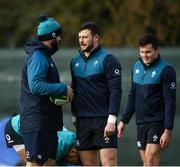 29 January 2019; Robbie Henshaw, right, with defence coach Andy Farrell during Ireland Rugby Squad Training at Carton House in Maynooth, Co Kildare. Photo by David Fitzgerald/Sportsfile