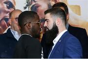 29 January 2019; IBF super featherweight champion Tevin Farmer and Jono Carroll, right, following the press conference, at Spin in Philadelphia, announcing their fight. The two will meet in the main event of the Matchroom Boxing USA card on March 15, 2019 at the Liacouras Center in Philadelphia, USA. Photo by Ed Mulholland/Matchroom Boxing USA via Sportsfile