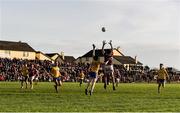 20 January 2019; Cathal Heneghan of Roscommon in action against Barry McHugh of Galway during the Connacht FBD League Final match between Galway and Roscommon at Tuam Stadium in Galway. Photo by Sam Barnes/Sportsfile