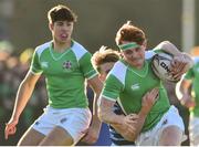 30 January 2019; Arthur Henry of Gonzaga College is tackled by Conor Malone of Castleknock College during the Bank of Ireland Leinster Schools Senior Cup Round 1 match between Gonzaga College and Castleknock College at Castle Avenue in Dublin. Photo by Matt Browne/Sportsfile