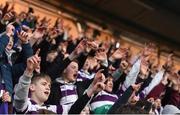 30 January 2019; Clongowes Wood College supporters celebrate their side's victory following the Bank of Ireland Leinster Schools Senior Cup Round 1 match between Wesley College and Clongowes Wood College at Energia Park in Dublin. Photo by Ben McShane/Sportsfile