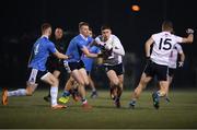 30 January 2019; Evan O'Carroll of University College Dublin in action against Brian Power of TU Dublin City Campus during the Electric Ireland Sigerson Cup Round 3 match between UCD and TUDCC at Billings Park in UCD, Dublin. Photo by Eóin Noonan/Sportsfile