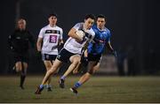 30 January 2019; Darren Gavin of University College Dublin in action against Ross O'Brien of TU Dublin City Campus during the Electric Ireland Sigerson Cup Round 3 match between UCD and TUDCC at Billings Park in UCD, Dublin. Photo by Eóin Noonan/Sportsfile