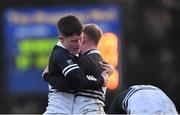 30 January 2019; Newbridge College players John Shanahan, left, Jack Doyle after the Bank of Ireland Leinster Schools Senior Cup Round 1 match between Newbridge College and St Gerard’s School at Templeville Road in Dublin. Photo by Piaras Ó Mídheach/Sportsfile