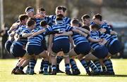 30 January 2019; Castleknock College players before the Bank of Ireland Leinster Schools Senior Cup Round 1 match between Gonzaga College and Castleknock College at Castle Avenue in Dublin. Photo by Matt Browne/Sportsfile
