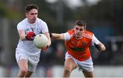 27 January 2019; David Hyland of Kildare in action against Greg McCabe of Armagh during the Allianz Football League Division 2 Round 1 match between Kildare and Armagh at St Conleth's Park in Newbridge, Kildare. Photo by Piaras Ó Mídheach/Sportsfile