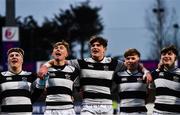31 January 2019; Belvedere College celebrate after the Bank of Ireland Leinster Schools Senior Cup Round 1 match between Belvedere College and Cistercian College Roscrea at Energia Park in Dublin. Photo by Eóin Noonan/Sportsfile