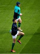 1 February 2019; Jacob Stockdale during the Ireland Rugby captain's run at the Aviva Stadium in Dublin. Photo by Ramsey Cardy/Sportsfile