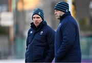 1 February 2019; Ireland head coach Adam Griggs, left, with Ireland scrum coach Mike Ross prior to the Women's Six Nations Rugby Championship match between Ireland and England at Energia Park in Donnybrook, Dublin. Photo by Ramsey Cardy/Sportsfile