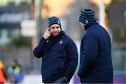 1 February 2019; Ireland head coach Adam Griggs, left, with scrum coach Mike Ross prior to the Women's Six Nations Rugby Championship match between Ireland and England at Energia Park in Donnybrook, Dublin. Photo by Ramsey Cardy/Sportsfile