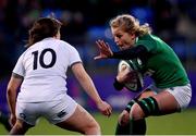 1 February 2019; Claire Molloy of Ireland in action against Katy Daley-Mclean of England during the Women's Six Nations Rugby Championship match between Ireland and England at Energia Park in Donnybrook, Dublin. Photo by Ramsey Cardy/Sportsfile