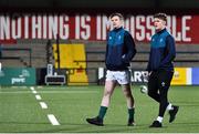 1 February 2019; Ireland players Ronan Watters, left, and Rob Russell before the U20 Six Nations Rugby Championship match between Ireland and England at Irish Independent Park in Cork. Photo by Matt Browne/Sportsfile