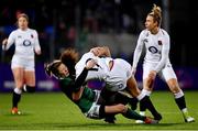 1 February 2019; Tatyana Heard of England is tackled by Lauren Delany of Ireland during the Women's Six Nations Rugby Championship match between Ireland and England at Energia Park in Donnybrook, Dublin. Photo by Ramsey Cardy/Sportsfile