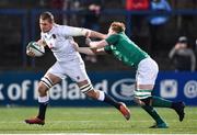 1 February 2019; Tom Willis of England is tackle by Martin Moloney of Ireland during the U20 Six Nations Rugby Championship match between Ireland and England at Irish Independent Park in Cork. Photo by Matt Browne/Sportsfile