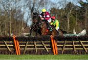 2 February 2019; Apple's Jade, with Jack Kennedy up, jump the last ahead of Supasundae, with Robbie Power up, on their way to winning the BHP Insurance Irish Champion Hurdle during Day One of the Dublin Racing Festival at Leopardstown Racecourse in Dublin. Photo by Seb Daly/Sportsfile