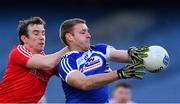 2 February 2019; Donal Kingston of Laois in action against Bevan Duffy of Louth during the Allianz Football League Division 3 Round 2 match between Laois and Louth at Croke Park in Dublin. Photo by Piaras Ó Mídheach/Sportsfile