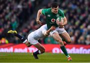 2 February 2019; Jacob Stockdale of Ireland is tackled by Henry Slade of England during the Guinness Six Nations Rugby Championship match between Ireland and England in the Aviva Stadium in Dublin. Photo by Brendan Moran/Sportsfile