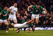 2 February 2019; Jacob Stockdale of Ireland is tackled by Ben Youngs of England during the Guinness Six Nations Rugby Championship match between Ireland and England in the Aviva Stadium in Dublin. Photo by Ramsey Cardy/Sportsfile