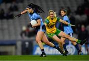 2 February 2019; Olwen Carey of Dublin gets past Karen Guthrie of Donegal during the Lidl Ladies NFL Division 1 Round 1 match between Dublin and Donegal at Croke Park in Dublin. Photo by Piaras Ó Mídheach/Sportsfile