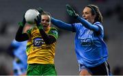 2 February 2019; Geraldine McLaughlin of Donegal in action against Rachel Ruddy of Dublin during the Lidl Ladies NFL Division 1 Round 1 match between Dublin and Donegal at Croke Park in Dublin. Photo by Piaras Ó Mídheach/Sportsfile
