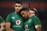 2 February 2019; Conor Murray, left, and Bundee Aki of Ireland following the Guinness Six Nations Rugby Championship match between Ireland and England in the Aviva Stadium in Dublin. Photo by David Fitzgerald/Sportsfile