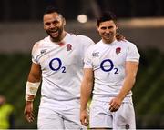 2 February 2019; Billy Vunipola, left, and Ben Youngs of England following the Guinness Six Nations Rugby Championship match between Ireland and England in the Aviva Stadium in Dublin. Photo by Ramsey Cardy/Sportsfile