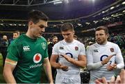 2 February 2019; Jonathan Sexton of Ireland is applauded off the pitch by the England team following the Guinness Six Nations Rugby Championship match between Ireland and England in the Aviva Stadium in Dublin. Photo by Brendan Moran/Sportsfile