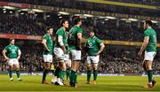 2 February 2019; Ireland players, including Andrew Porter, Jonathan Sexton, Quinn Roux, Robbie Henshaw, Sean O’Brien and Jacob Stockdale react after England's third try during the Guinness Six Nations Rugby Championship match between Ireland and England in the Aviva Stadium in Dublin. Photo by Brendan Moran/Sportsfile