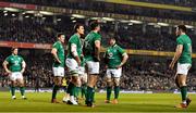 2 February 2019; Ireland players, including Andrew Porter, Jonathan Sexton, Quinn Roux, Robbie Henshaw, Sean O’Brien and Jacob Stockdale react after England's third try during the Guinness Six Nations Rugby Championship match between Ireland and England in the Aviva Stadium in Dublin. Photo by Brendan Moran/Sportsfile