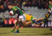 2 February 2019; Thomas O'Reilly of Meath in action against Stephen McMenamin of Donegal during the Allianz Football League Division 2 Round 2 match between Donegal and Meath at MacCumhaill Park in Ballybofey, Donegal. Photo by Stephen McCarthy/Sportsfile