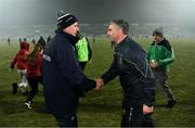 2 February 2019; Limerick manager John Kiely and Tipperary manager Liam Sheedy exchange a handshake after the Allianz Hurling League Division 1A Round 2 match between Limerick and Tipperary at the Gaelic Grounds in Limerick. Photo by Diarmuid Greene/Sportsfile