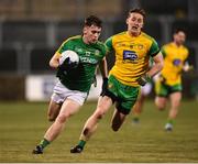 2 February 2019; Darragh Campion of Meath and Hugh McFadden of Donegal during the Allianz Football League Division 2 Round 2 match between Donegal and Meath at MacCumhaill Park in Ballybofey, Donegal. Photo by Stephen McCarthy/Sportsfile
