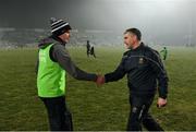 2 February 2019; Limerick coach Paul Kinnerk and Tipperary manager Liam Sheedy exchange a handshake after the Allianz Hurling League Division 1A Round 2 match between Limerick and Tipperary at the Gaelic Grounds in Limerick. Photo by Diarmuid Greene/Sportsfile