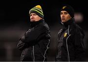 2 February 2019; Donegal manager Declan Bonner and selector Karl Lacey, right, during the Allianz Football League Division 2 Round 2 match between Donegal and Meath at MacCumhaill Park in Ballybofey, Donegal. Photo by Stephen McCarthy/Sportsfile