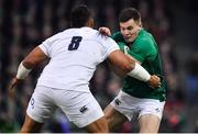 2 February 2019; Jacob Stockdale of Ireland is tackled by Billy Vunipola of England during the Guinness Six Nations Rugby Championship match between Ireland and England in the Aviva Stadium in Dublin. Photo by Brendan Moran/Sportsfile